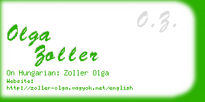 olga zoller business card